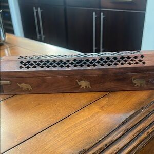 Wooden Elephant Incense Holder